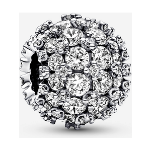 Pandora Charm Rond Pave Scintillant Incolore one size female