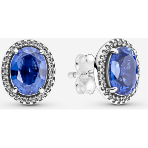 Pandora Clous d'Oreilles Halo Spectaculaire Scintillants Bleu one size female