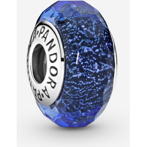 Pandora Charm Verre de Murano Bleu Facette Bleu one size female