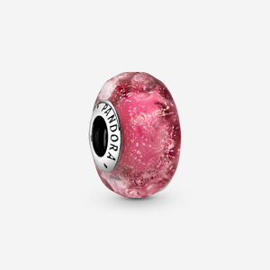 Pandora Charm Verre de Murano Rose Ondule Fantaisie