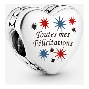 Pandora Charm Coeur Toutes mes felicitations