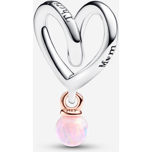 Pandora Charm Cœur Ruban Bimatière Rose one size female - Publicité