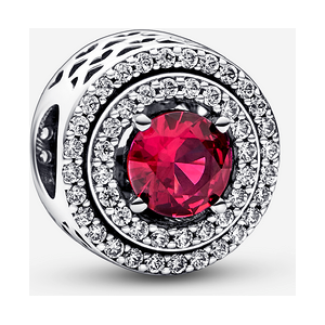 Pandora Charm Abyme de Cercles Scintillants Rouge Rouge one size female