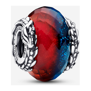 Pandora Charm Double Game of Thrones en Verre de Murano Dragons de Glace et de Feu Multicolore one size female