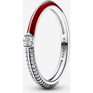 Bague Double Pave & Rouge Pandora ME