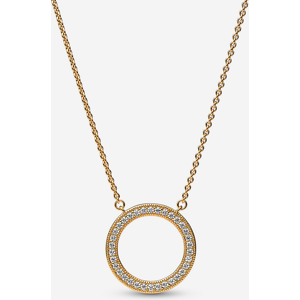 Collier avec Pendentif Cercle Pave et C?urs Pandora Signature Incolore 45 cm female