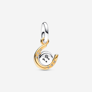 Pandora Charm Pendant Fer a Cheval et Medaillon Pivotant Bimatiere Incolore one size female