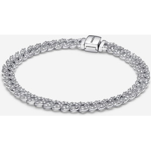 Bracelet Maille Cubaine Pave Pandora Timeless Incolore 20 cm female