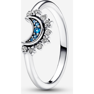 Pandora Bague Celeste Lune Scintillante Bleue Bleu 50 female