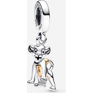 Pandora Charm Pendant Disney 100e anniversaire Simba avec diamant de synthese Noir one size female