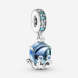 Pandora Charm Pendant Poulpe Adorable en Verre de Murano Bleu one size female
