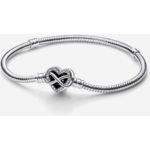 Bracelet Maille Serpent Fermoir Cœur Infini Scintillant Pandora Moments