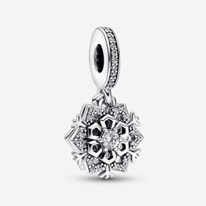 Pandora Charm Pendant Double Flocon de Neige Scintillant