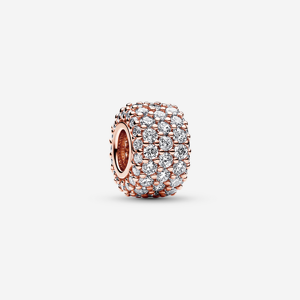 Pandora Charm Triple Rang Pave Scintillant Incolore one size female