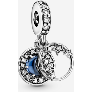 Pandora Charm Pendant Ciel Nocturne Bleu Croissant de Lune & Étoiles