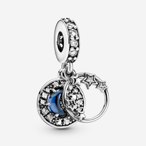 Pandora Charm Pendant Ciel Nocturne Bleu Croissant de Lune & Étoiles Bleu one size female