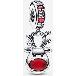 Pandora Charm Pendant Murano Renne au Nez Rouge Rouge one size female