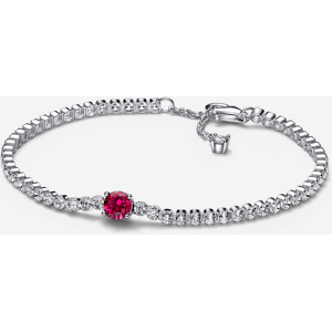 Pandora Bracelet Riviere Pave Rond Scintillant Rouge