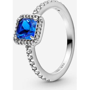 Pandora Bague Halo Scintillant Carre Bleu Bleu 48 female