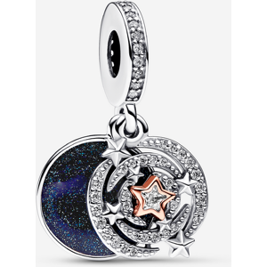 Pandora Charm Pendant Double Étoiles Filantes Bimatiere Bleu one size female