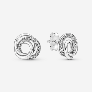 Pandora Clous d'Oreilles Cercles Ma Famille Pour Toujours Incolore one size female