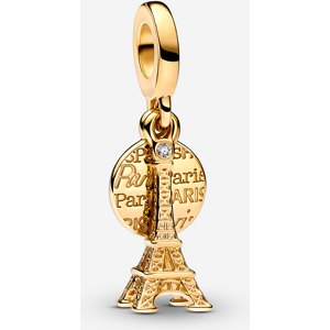 Pandora Charm Pendant Double Gravable Diamant de Laboratoire Tour Eiffel de Paris