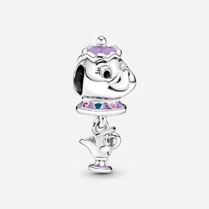 Pandora Charm Pendant Disney La Belle et La Bete Madame Samovar et Zip Violet one size female