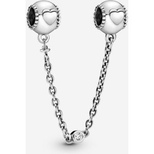 Pandora Charm Clip Chaîne de Confort C?urs En Relief