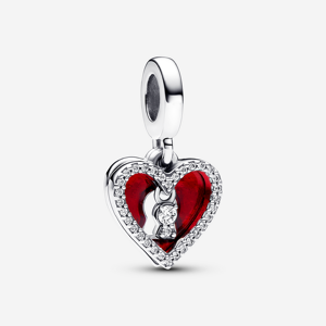 Pandora Charm Pendant Double Cœur Rouge et Serrure Rouge one size female