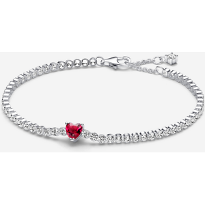 Pandora Bracelet Riviere C?ur Rouge Scintillant Rouge 20 cm female