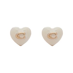 Boucles d'oreilles Coach Enamel Heart Stud Earrings 37479226GLD100 Argent - Publicité
