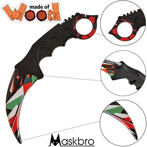 Maskbro Gaming Karambit en bois de CS:GO et Counter-Strike CS2, Maskbro - Publicité