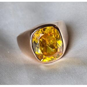 RoyalJewelryHut Bague citrine pour homme, argent sterling massif 925, bague en pierre précieuse, forme coussin, chevalière, bague en pierre de naissance - Publicité