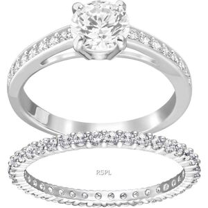 Swarovski Halo I Do Ensemble de bagues plaquées rhodium 5184317 pour femme - Publicité