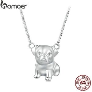 BAMOER – collier avec pendentif carlin en argent Sterling 925, chaîne de cou de chien pour femmes et filles, cadeau d'anniversaire, Design Original, bijoux fins - Publicité