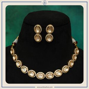 Ensemble collier et boucles d oreilles en argent Sterling 925, Moissanite, Zircon cubique plaqué or, Collection de mariage - Publicité