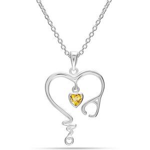 Véritable 925 Sterling Silver Stéthoscope Heartbeat Infirmière Pendentif Collier pour Femmes Adolescent Cadeaux pour Infirmière Graduation Medical Student Doctor