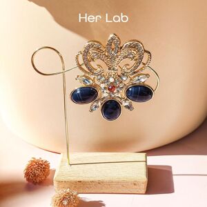 Her Lab Son laboratoire   Mode Full Strass Broche Pin Mini Couronne Crystal Collier Pin Breastpin Vêtements Pin - Publicité