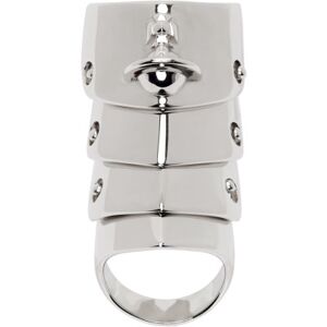 Vivienne Westwood Bague de style armure argentée - M