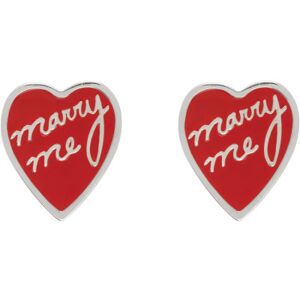 Chopova Lowena Boucles d'oreilles 'Marry Me' rouges exclusives à SSENSE - Mariage - UNI - Publicité