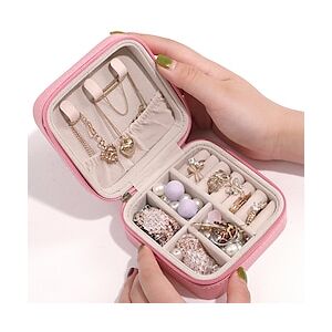 Mini voyage bijoux cas petite boîte à bijoux portable bijoux voyage ogranizer affichage bijoux étui de rangement pour anneaux boucle d'oreille collier bracelet cadeau pour les femmes filles Lightinthebox