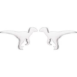 Xmiral Mode Dinosaure En Acier Inoxydable Petit Animal Boucles D'oreilles Personnalité Simple Boucles D'oreilles En Acier Inoxydable Boucles D'oreilles Halloween Dinosaure Forme Outil Fabricant Pack Bijoux - Publicité