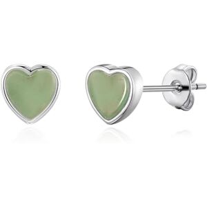 Philip Jones Boucles D'oreilles Tiges Coeur Aventurine Verte - Publicité