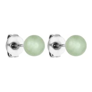 Purelei® Boucles d'oreilles Aventurine, Boucles d'oreilles pour femmes en acier inoxydable durable, Boucles d'oreilles résistantes à l'eau en perles d'aventurine, Taille perle 4,75 mm (Argent) - Publicité