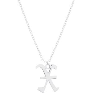 Generic Collier avec pendentif 26 lettres anglaises pour femme, colliers en acier inoxydable argenté A Z 26 avec initiale de l'alphabet pour adolescents et filles, bijoux rose pour femme, taille unique, Acier - Publicité