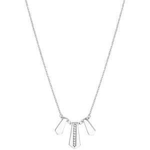 JewelryWeb Collier réglable en or blanc 14 carats avec diamant 0,05 Dwt pour femme – 46 cm, One Size, Diamant Gemme Or, Diamant - Publicité