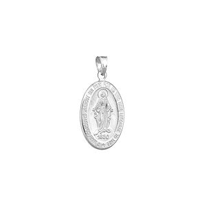 JewelryWeb Collier avec pendentif médaille ovale en or blanc 14 carats pour femme, one-size, Métal Or blanc Doré Métal Or blanc, Pas de gemme - Publicité
