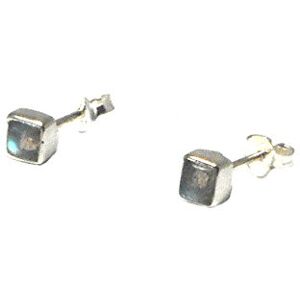 Art Gecko Boucles d'oreilles à tige en argent sterling 925-4 mm avec labradorite Boîte cadeau - Publicité