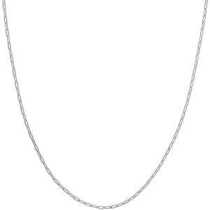 JewelryWeb Collier en or blanc 14 carats 2,10 x 4,5 mm avec fermoir mousqueton pour femme – 46 cm, One Size, Or Métal Papier, Pas de gemme - Publicité