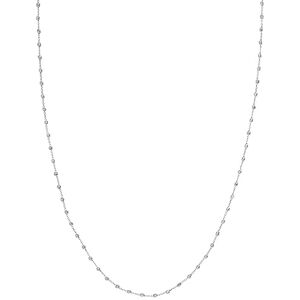 JewelryWeb Chaîne en or blanc 14 carats avec perles de 2,5 mm pour femme – 46 cm, One Size, Or Métal Or blanc, Pas de gemme - Publicité